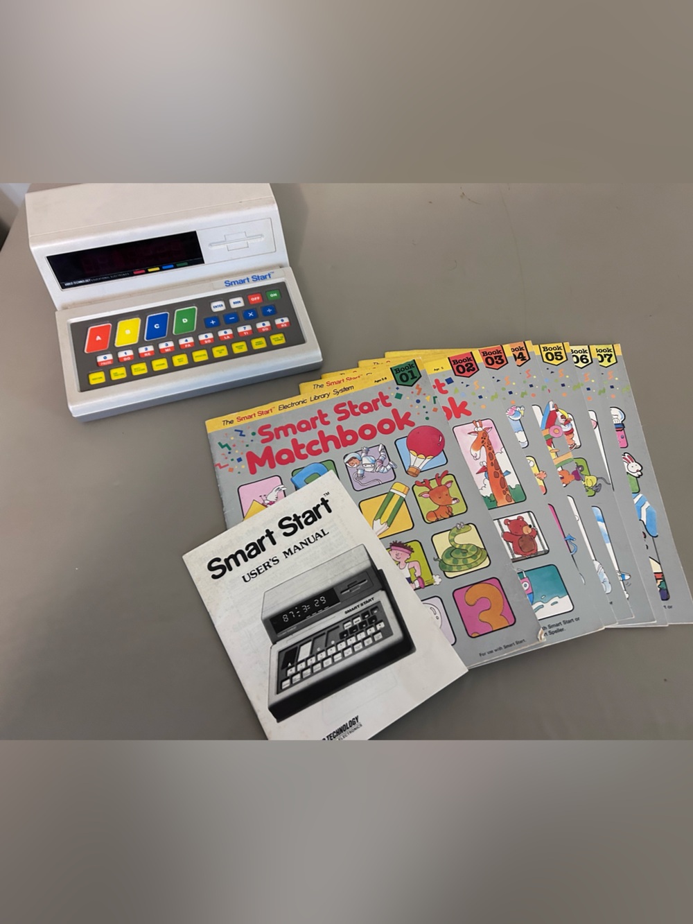 VINTAGE 1986 VTECH SMART START EDUCATIONAL ELECTRONIC GAME VIDEO WITH BOOKS
